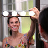 4 Bulb Hollywood Led Makeup Mirror With Suction Cup