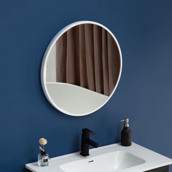80cm Round Wall Mirror Bathroom Makeup Mirror By Della