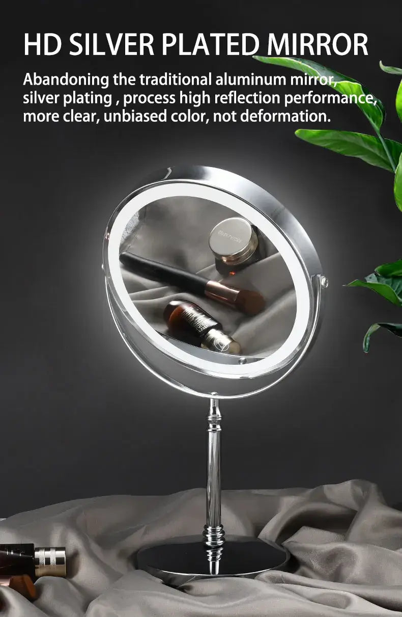 Dual Sided Makeup Mirror Led 10xmagnification