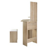 Artiss Corner Dressing Table & Mirror Stool Set - Makeup