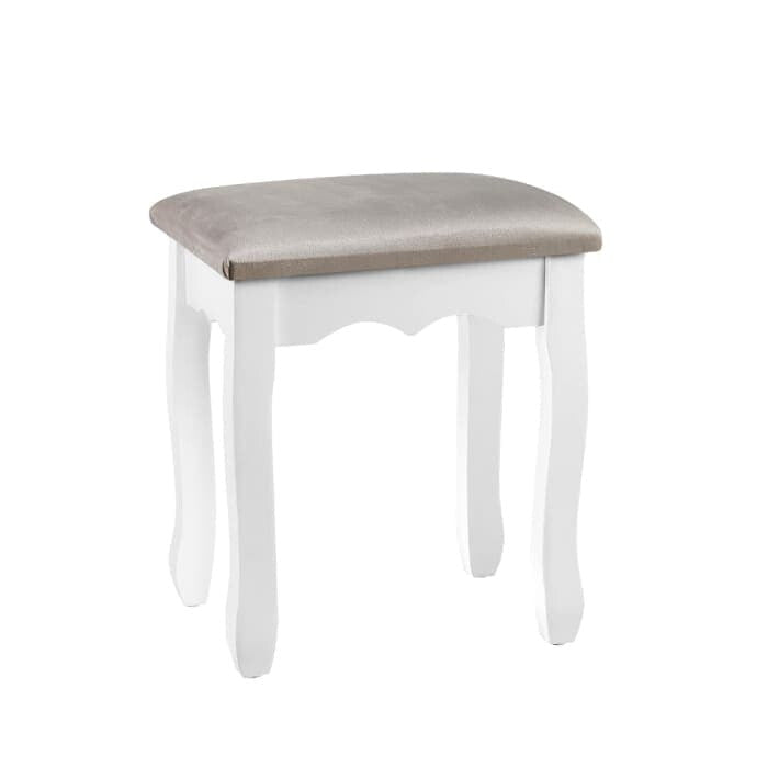 Artiss Dressing Table Vevlit Grey Stool - Makeup Chair