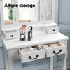 Artiss Dressing Table With Mirror - White - Furniture >
