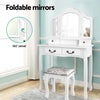 Artiss Dressing Table With Mirror - White - Furniture >