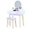 Dressing Vanity Table Stool Set With Make-up Led Lighted