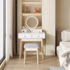 Dressing Vanity Table Stool Set With Make-up Led Lighted