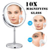 Load image into Gallery viewer, Dual Sided Makeup Mirror Led 10xmagnification
