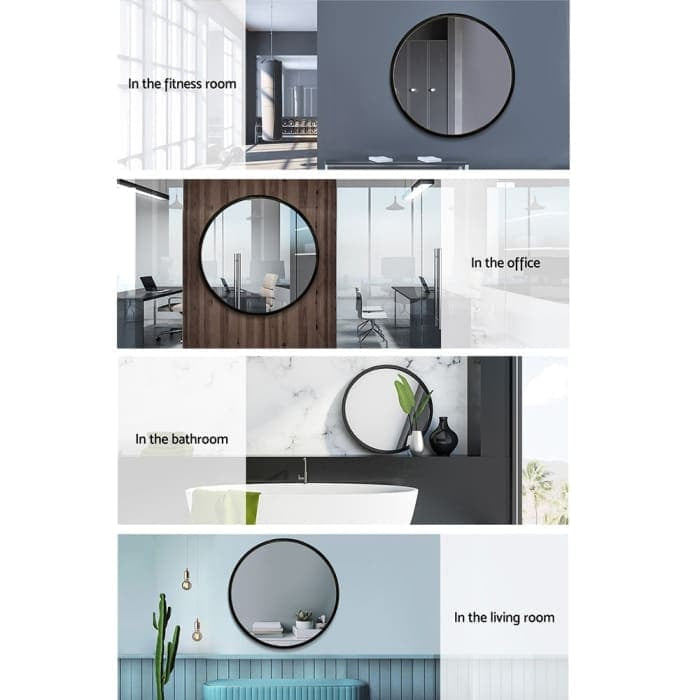 Embellir 70cm Round Wall Makeup Mirror - Health & Beauty >