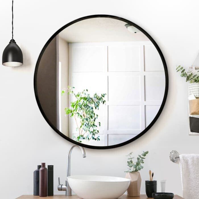 Embellir 90cm Wall Mirror Round Makeup Mirrors Bathroom