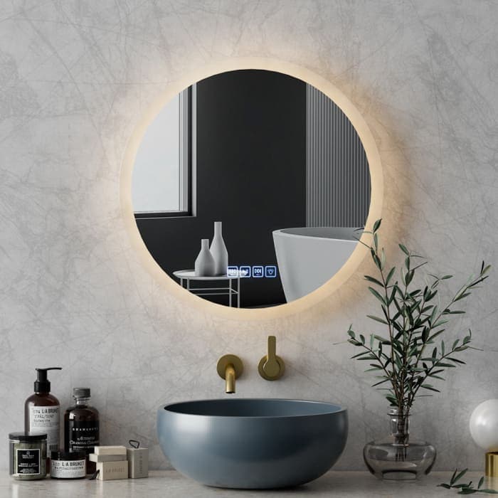 Embellir Bluetooth Led Wall Mirror With Light 50cm Bathroom