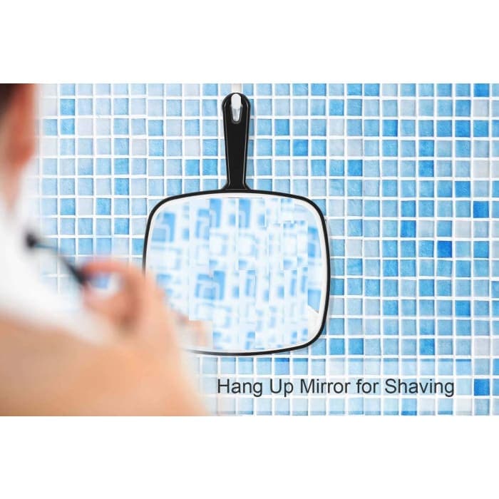 Extra Large Black Handheld Mirror With Handle (31,5 x 23