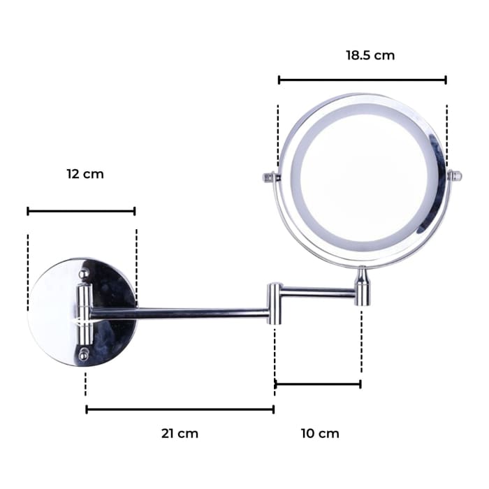 Gominimo 7 Inch Double-sided Led Makeup Mirror With 10x