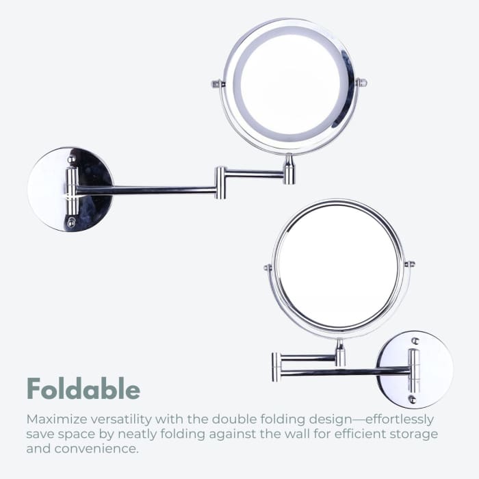 Gominimo 7 Inch Double-sided Led Makeup Mirror With 10x