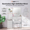 Home Master Dressing Table Set & Stool Touch Sensor Mirror