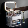 Led Makeup Mirror With Light Cosmetic Storage Box - Health &