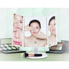 Makeup Mirror With Led Light Standing Magnifying Tri - fold