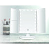 Makeup Mirror With Led Light Standing Magnifying Tri - fold