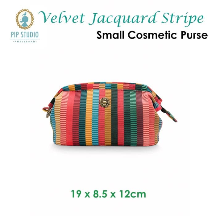 Pip Studio Velvet Jacquard Stripe Small Cosmetic Purse -