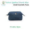Pip Studio Velvet Quilted Dark Blue Small Cosmetic Purse