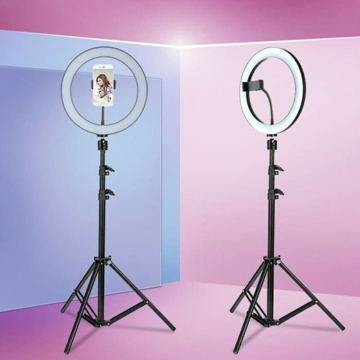 10’ Led Selfie Ring Light With 160cm Tripod - Makeup Mirror