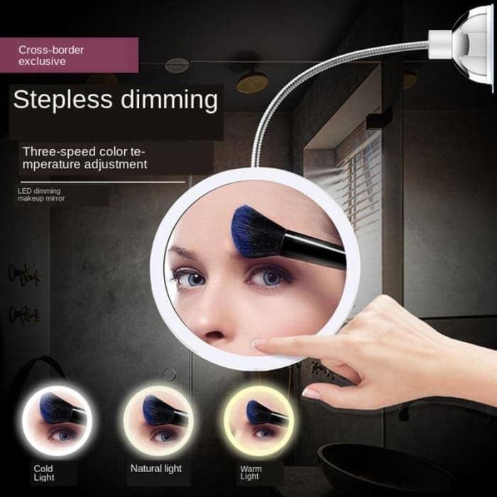 10x Magnifying Mirror With 3 Led Settings - Health & Beauty