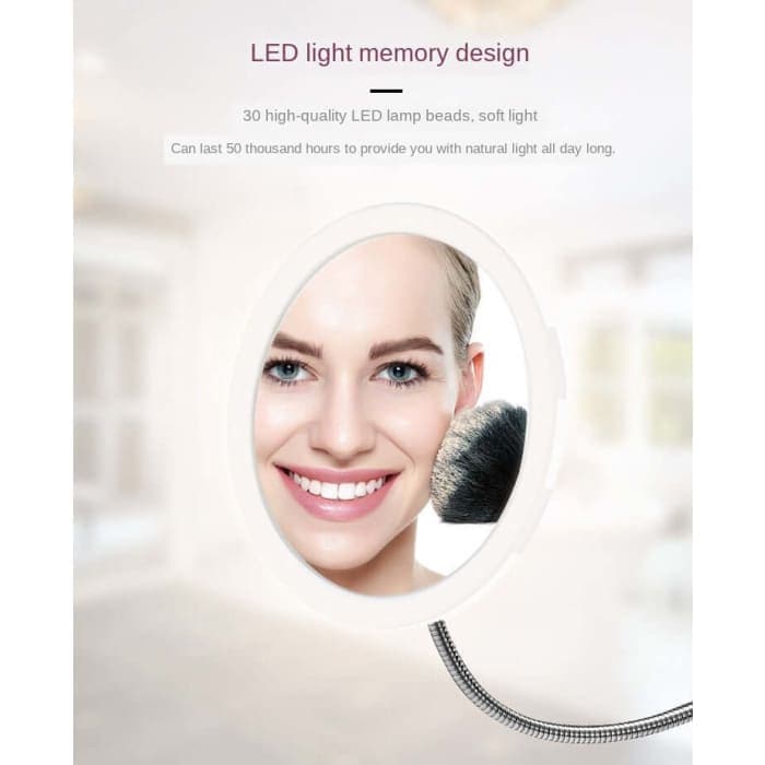 10x Magnifying Mirror With 3 Led Settings - Health & Beauty