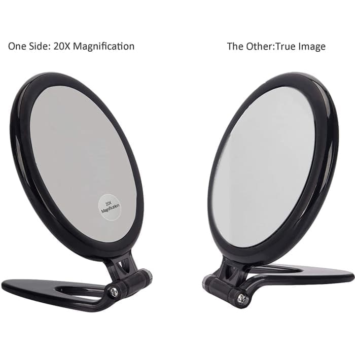 20x Magnifying Hand Mirror For Makeup Application (10 Cm