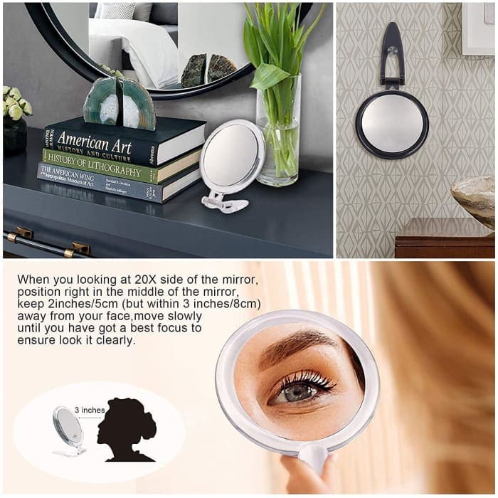 20x Magnifying Hand Mirror For Makeup Application(12.5 Cm