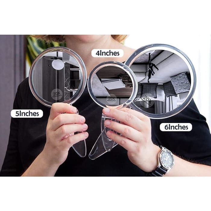 20x Magnifying Hand Mirror Two Sided Use For Makeup