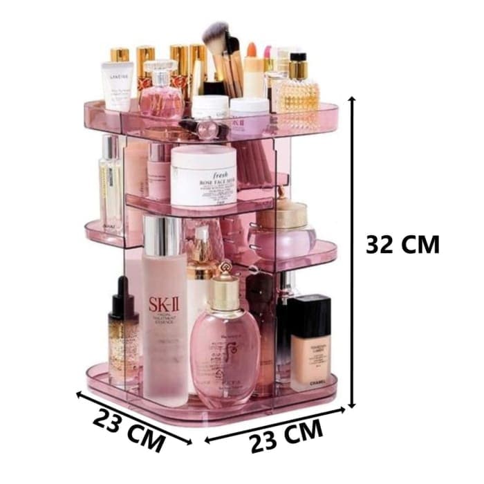 360 Rotating Large Capacity Makeup Organizer For Bedroom