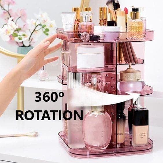 360 Rotating Large Capacity Makeup Organizer For Bedroom