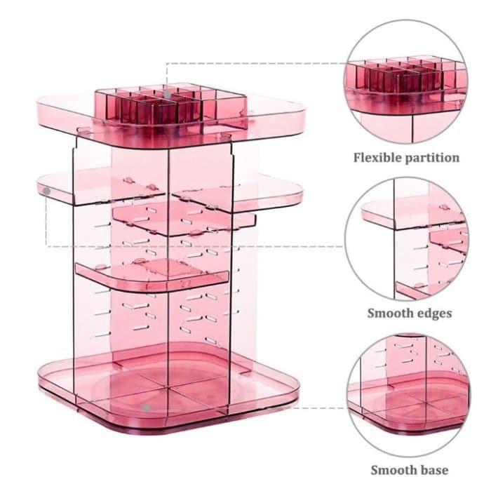 360 Rotating Large Capacity Makeup Organizer For Bedroom