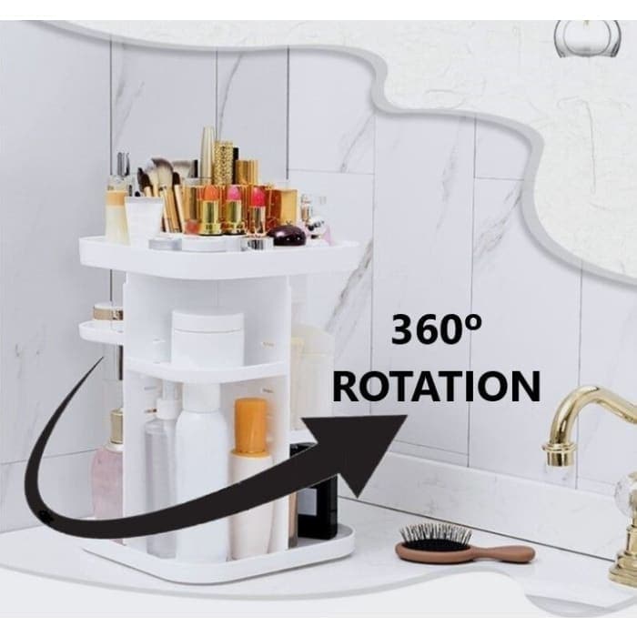 360 Rotating Large Capacity Makeup Organizer For Bedroom