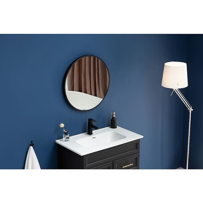 60cm Round Wall Mirror Bathroom Makeup Mirror By Della