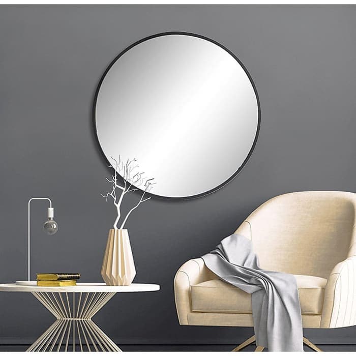 70cm Round Wall Mirror Bathroom Makeup Mirror By Della
