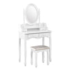 Load image into Gallery viewer, Artiss 4 Drawer Dressing Table With Mirror - White