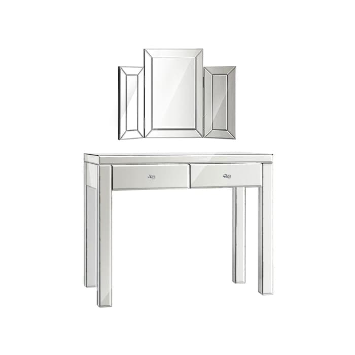 Artiss Dressing Table Set Console Table With Mirror