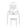 Load image into Gallery viewer, Artiss Dressing Table Stool Makeup Mirror Drawer White