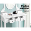 Artiss Dressing Table Stool Set - Makeup Mirror