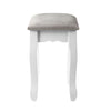 Artiss Dressing Table Vevlit Grey Stool - Makeup Chair