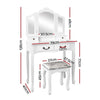 Artiss Dressing Table With Mirror - White Furniture >