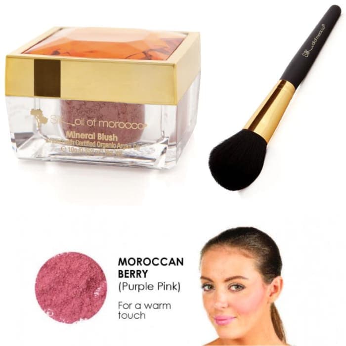 Duo Pack Argan Blush Moroccan Berry 10g + Blush Brush -
