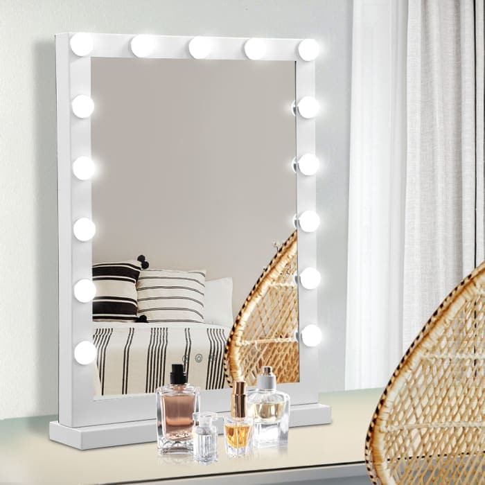 Embellir Hollywood Makeup Mirror - 15 Led Bulbs - Health &