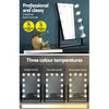 Embellir Led Standing Makeup Mirror - Black - Health &