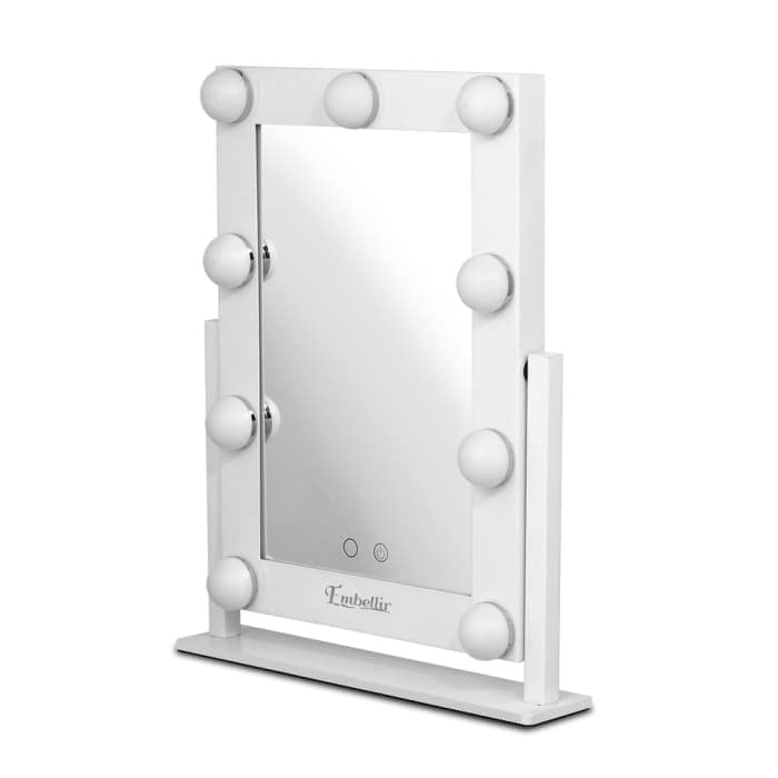 Embellir Led Standing Makeup Mirror - White - Home & Garden