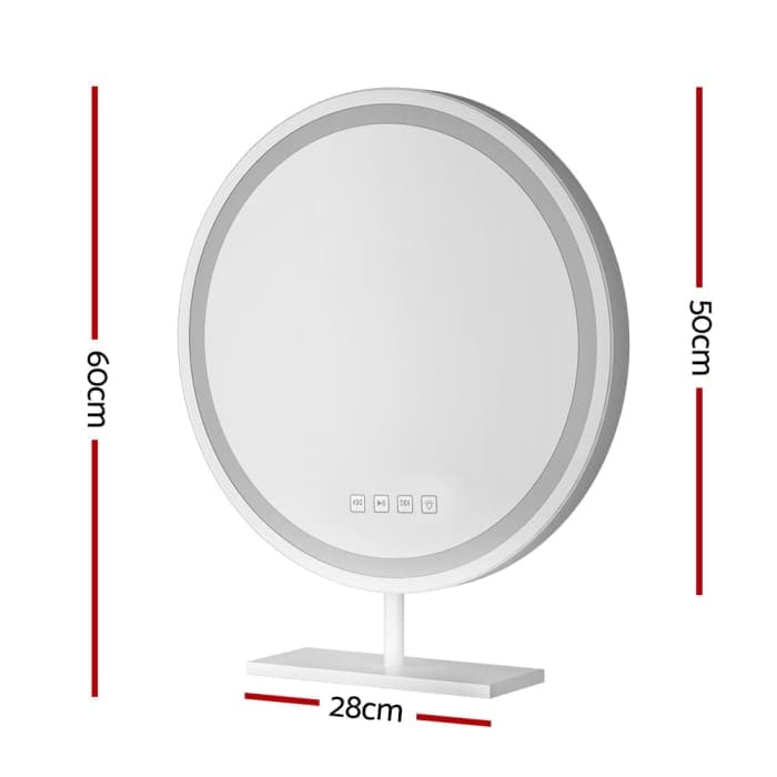 Embellir Makeup Mirror With Bluetooth And Led 50cm - Health