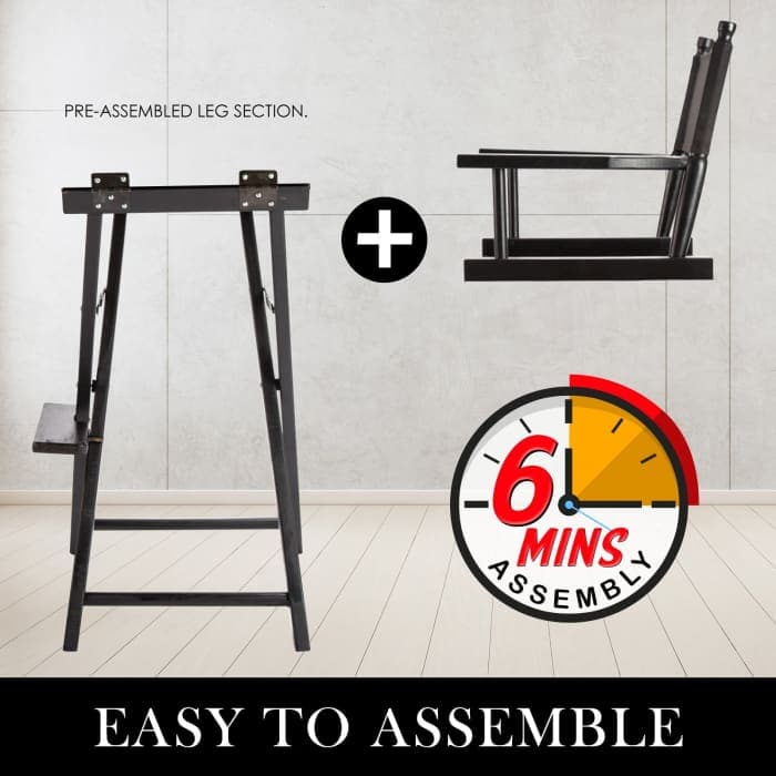 La Bella 2 Set Black Folding Tall Chair Dark Humor Movie