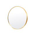 La Bella Gold Wall Mirror Round Aluminum Frame Makeup Decor