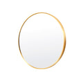 La Bella Gold Wall Mirror Round Aluminum Frame Makeup Decor