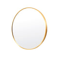 La Bella Gold Wall Mirror Round Aluminum Frame Makeup Decor