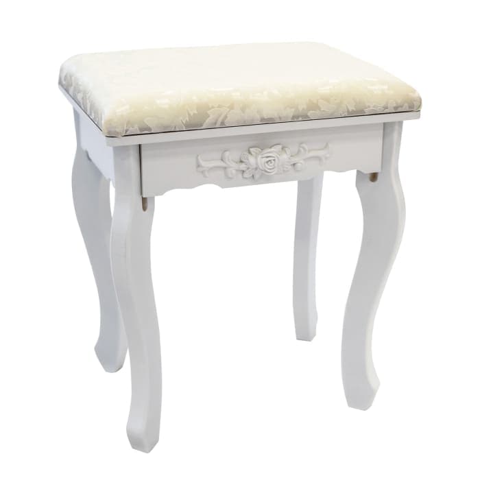 La Bella White Dressing Table Angella 1 Mirror 4 Drawers